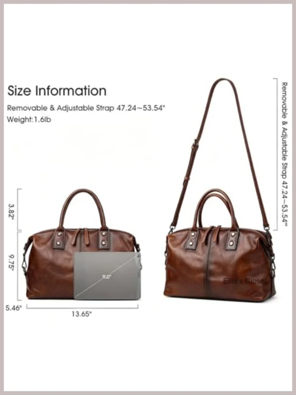 Genuine Leather Satchel Tote Bag Top Handle Designer Shoulder Bag